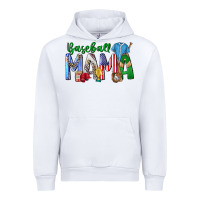 White baseball mama Urban Hoodie - CowhideDigitalArt