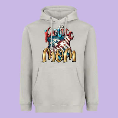 Police Mom Mother's Day Heavyweight Hoodie Designed By Fadigitalartstudio