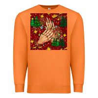 Carrot christmas nails and trees with leopard and plaid seamless pattern bbs Premium Sweatshirt - BundleAndBundleShop
