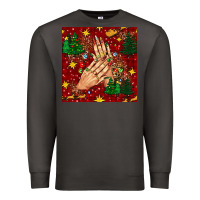 Smoke christmas nails and trees with leopard and plaid seamless pattern bbs Premium Sweatshirt - BundleAndBundleShop