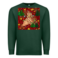 Sports Green christmas nails and trees with leopard and plaid seamless pattern bbs Premium Sweatshirt - BundleAndBundleShop
