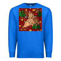 True Royal christmas nails and trees with leopard and plaid seamless pattern bbs Premium Sweatshirt - BundleAndBundleShop