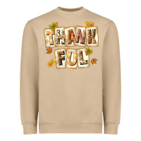 Mushroom Thankful with Plate Heavyweight Sweatshirt - texasbilliewilder