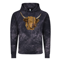 Cloud Black highland cow Vintage Hoodie - RanaPortraitStore