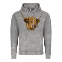 Cloud Rock highland cow Vintage Hoodie - RanaPortraitStore