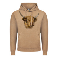 Vintage Coffee highland cow Vintage Hoodie - RanaPortraitStore
