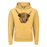 Vintage Mustard highland cow Vintage Hoodie - RanaPortraitStore