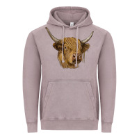 Vintage Zinc highland cow Vintage Hoodie - RanaPortraitStore
