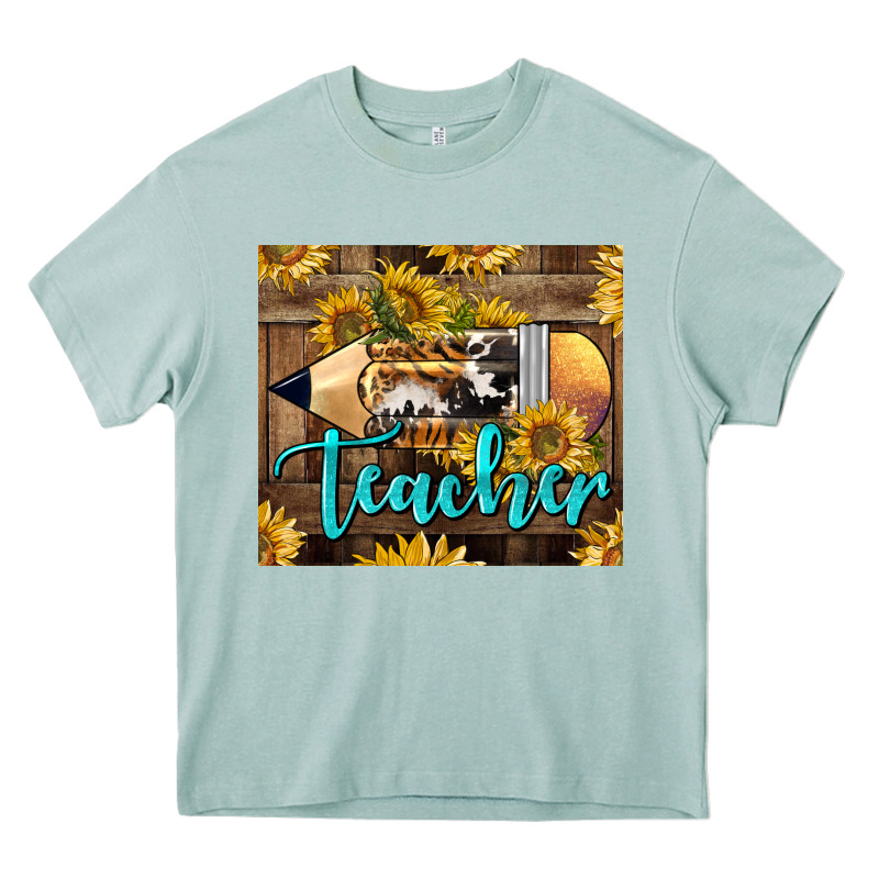 Western Teacher Pencil With Sunflowers Heavy Core Tee by LillyAllenDesigns | Teevron