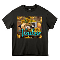 Asphalt Western Teacher Pencil With Sunflowers Heavy Core Tee - LillyAllenDesigns