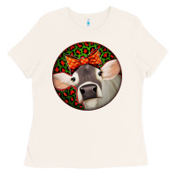 Bone Christmas Cow, Ladies Tee - Jasminsmagicworld