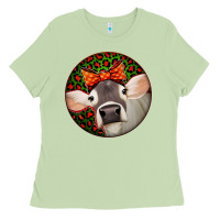 Matcha Christmas Cow, Ladies Tee - Jasminsmagicworld