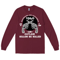 Burgundy Guns - When guns are outlawed I'll be outlaw Long Sleeve Tee - Bettercallsaul