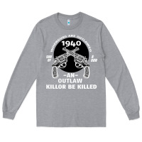 Heather Grey Guns - When guns are outlawed I'll be outlaw Long Sleeve Tee - Bettercallsaul