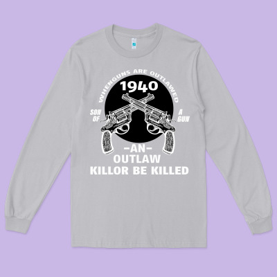 Guns - When Guns Are Outlawed I'll Be Outlaw Long Sleeve Tee Designed By Bettercallsaul