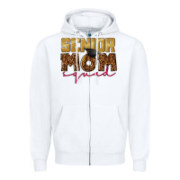 White Senior mom squad Zipper Hoodie - CowGirlArtShop