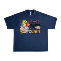 Navy i just want to stay home and craft Urban Heavy Tee - LillyAllenDesigns