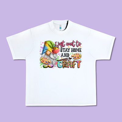 I Just Want To Stay Home And Craft Urban Heavy Tee Designed By Lillyallendesigns