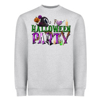 Heather Grey Halloween Party Heavyweight Sweatshirt - texasbilliewilder
