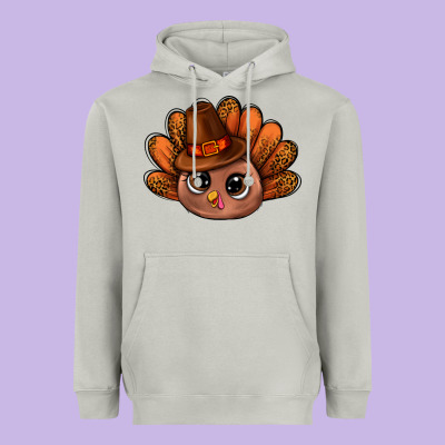 Turkey And Leopard Pattern And Thanksgiving Hat Bbs Heavyweight Hoodie Designed By Bundleandbundleshop