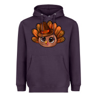 Plum turkey and leopard pattern and thanksgiving hat bbs Heavyweight Hoodie - BundleAndBundleShop