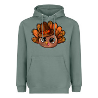 Sage turkey and leopard pattern and thanksgiving hat bbs Heavyweight Hoodie - BundleAndBundleShop