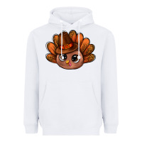 White turkey and leopard pattern and thanksgiving hat bbs Heavyweight Hoodie - BundleAndBundleShop