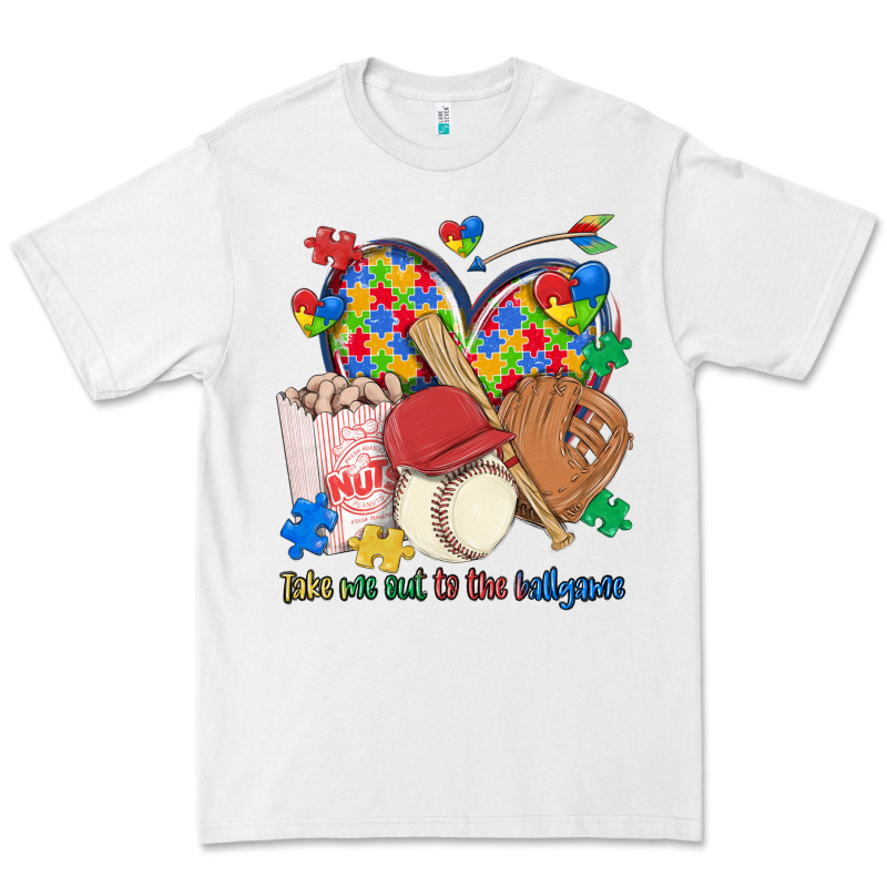 Take Me Out To The Ballgame  Autism Baseball Premium Tee by MaliasSmallBusiness | Teevron