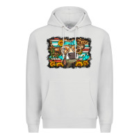 Dove Grey sunflower cow olivia Premium Hoodie - OliviaCreatesArt