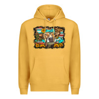 Mustard sunflower cow olivia Premium Hoodie - OliviaCreatesArt