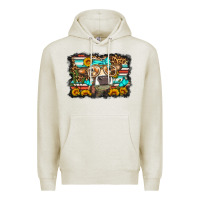Oatmeal Heather sunflower cow olivia Premium Hoodie - OliviaCreatesArt