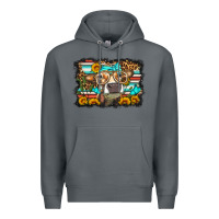Rock sunflower cow olivia Premium Hoodie - OliviaCreatesArt