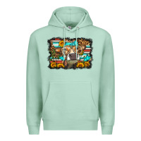 Seafoam sunflower cow olivia Premium Hoodie - OliviaCreatesArt