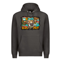 Smoke sunflower cow olivia Premium Hoodie - OliviaCreatesArt