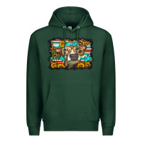 Sports Green sunflower cow olivia Premium Hoodie - OliviaCreatesArt