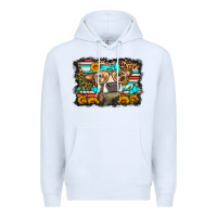 White sunflower cow olivia Premium Hoodie - OliviaCreatesArt