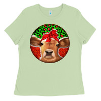Matcha Christmas Cow Ladies Tee - Jasminsmagicworld