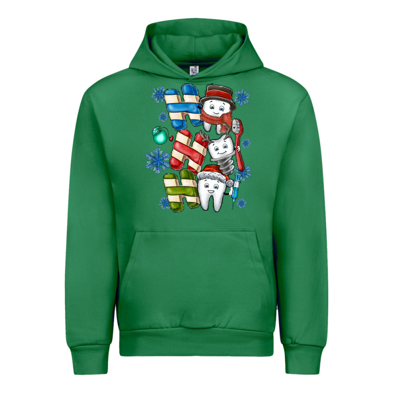 Ho Ho Ho Teeth Urban Hoodie by CowhideDigitalArt | Teevron