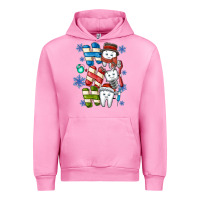 Fuchsia Pink ho ho ho teeth Urban Hoodie - CowhideDigitalArt