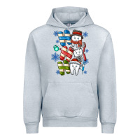 Heather Grey ho ho ho teeth Urban Hoodie - CowhideDigitalArt