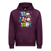 Mauve Wine ho ho ho teeth Urban Hoodie - CowhideDigitalArt