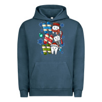 Pigment Midnight Navy ho ho ho teeth Urban Hoodie - CowhideDigitalArt