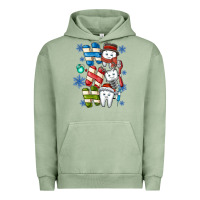 Pigment Oil Green ho ho ho teeth Urban Hoodie - CowhideDigitalArt