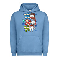 Pigment Pebble Blue ho ho ho teeth Urban Hoodie - CowhideDigitalArt