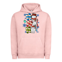 Pigment Salmon ho ho ho teeth Urban Hoodie - CowhideDigitalArt