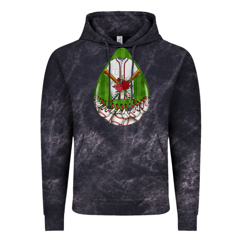 Baseball And Western Roses Teardrop  2 Vintage Hoodie by BundleAndBundleShop | Teevron