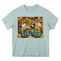 Arona Western Teacher Pencil With Sunflowers Heavy Core Tee - LillyAllenDesigns