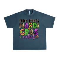 Midnight Navy thick things mardi gras vibes Urban Heavy Tee - LillyAllenDesigns