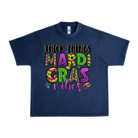 Navy thick things mardi gras vibes Urban Heavy Tee - LillyAllenDesigns