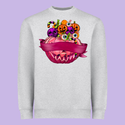 Personalized Girl Halloween Candy Heavyweight Sweatshirt Designed By Texasbilliewilder